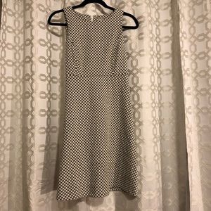 Black and White Ann Taylor LOFT Sleeveless Dress